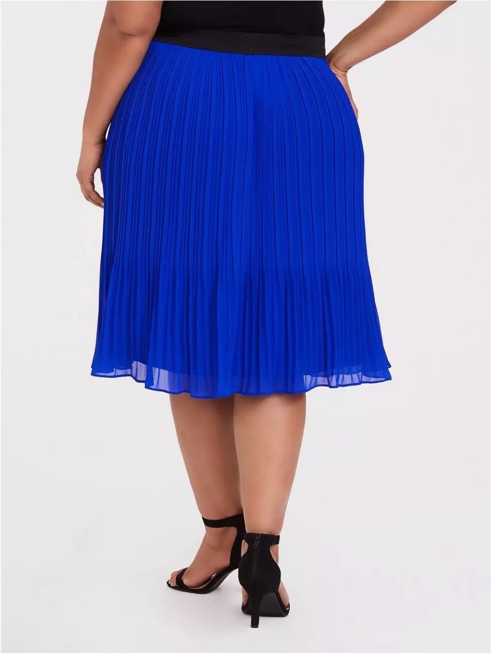 Torrid Electric Blue Pleated Midi Skirt